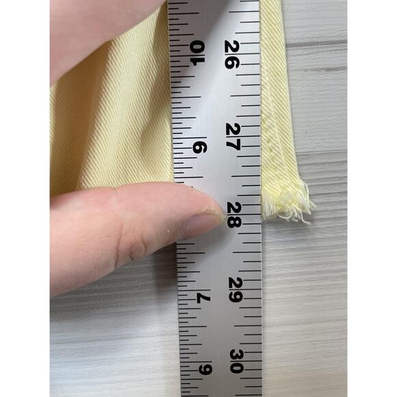 LOFT Jeans Womens 27/4 Yellow The Skinny Raw Hem Stretch Denim Ankle Zip Fly - Picture 6 of 12